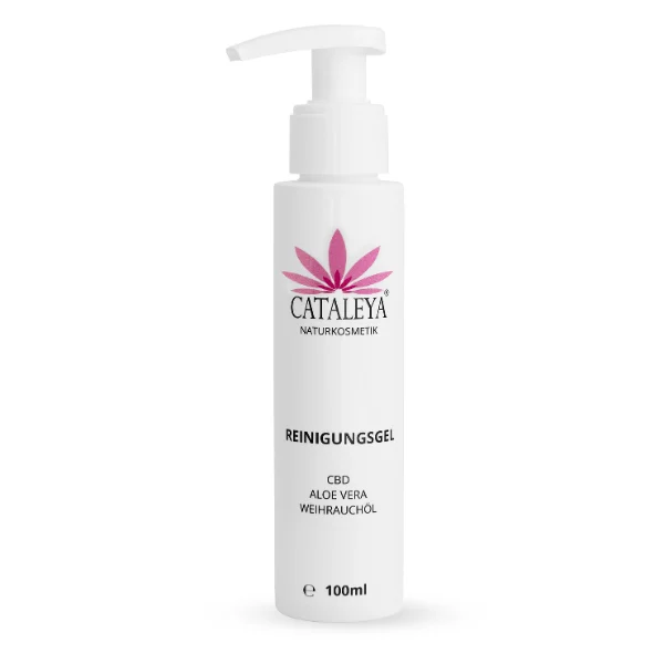 CATALEYA Reinigungsgel in einer weißen Pumpflasche.