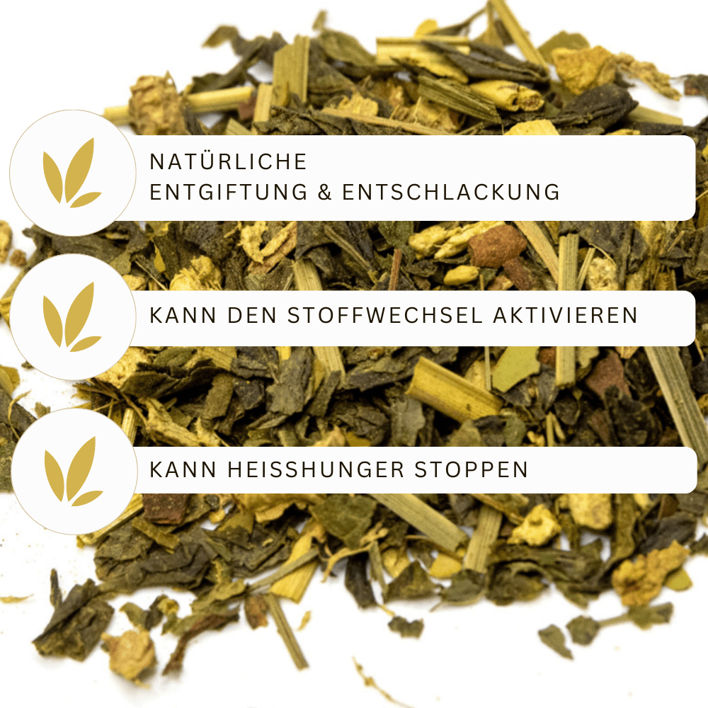 detox, tee, grüner tee, mate, matcha, ingwer, kurkuma, pfeffer, entschlackung, entgiften, abnehmen, energie, teemischung, grünertee, magen, darm, stoffwechsel, energie, entgiften, entschlacken, heißhunger, abnehmen