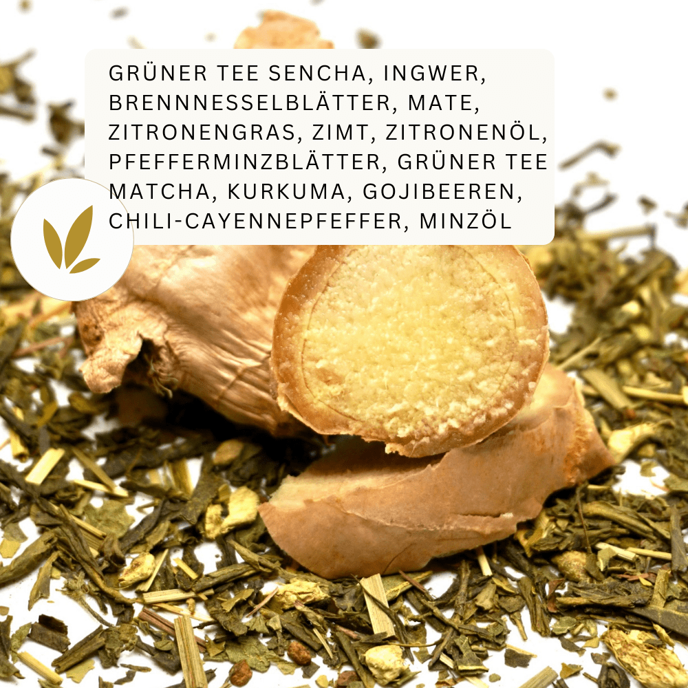 detox, tee, grüner tee, mate, matcha, ingwer, kurkuma, pfeffer, entschlackung, entgiften, abnehmen, energie, teemischung, grünertee, magen, darm, stoffwechsel, energie, entgiften, entschlacken, heißhunger, abnehmen