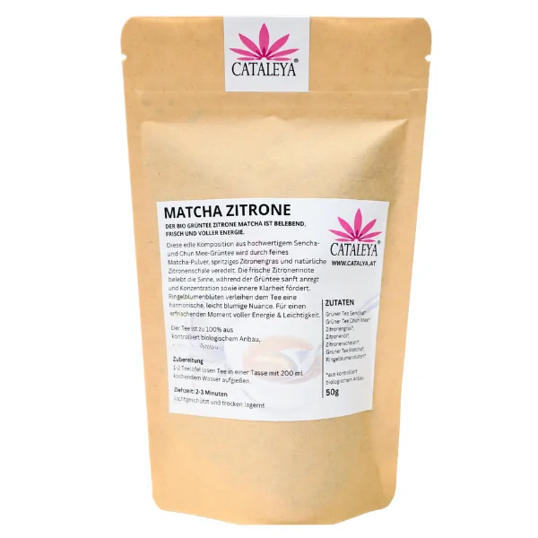 Matcha, Zitrone, Grüner Tee, Teemischung, Zitronengras, Sencha, Ringelblume,